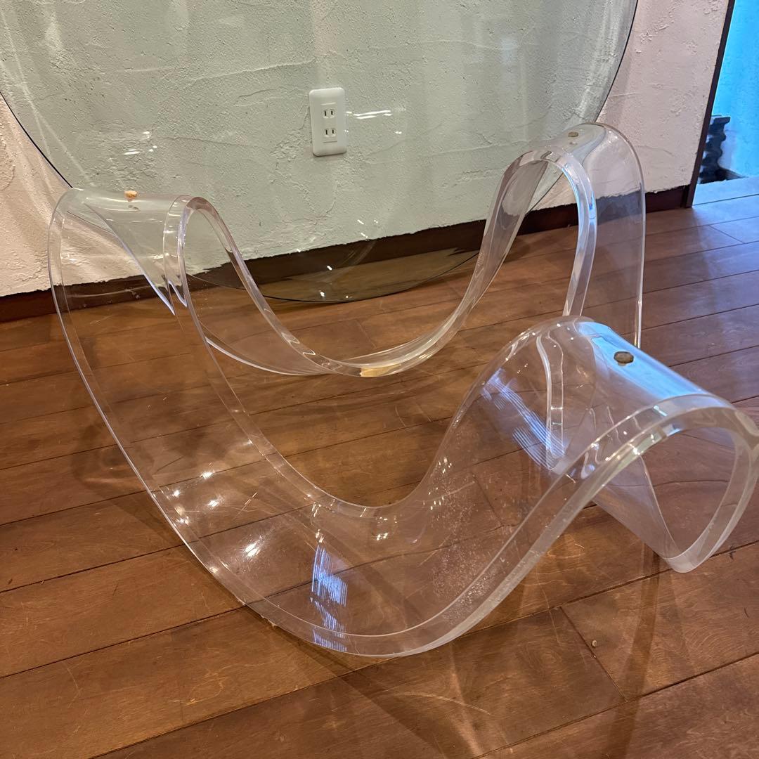 Lucite Ribbon Coffee Table ビンテージ