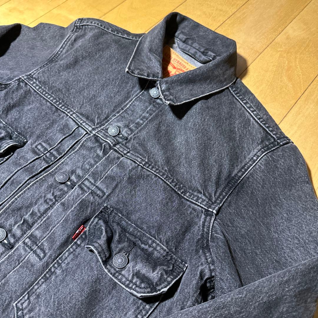 美品 Levi's リーバイス デニムジャケット ブラック S RELAXED
