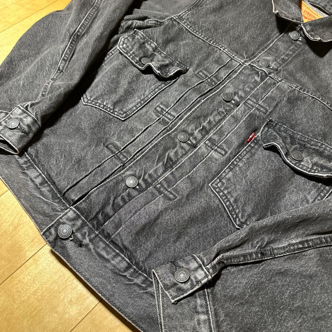 美品 Levi's リーバイス デニムジャケット ブラック S RELAXED