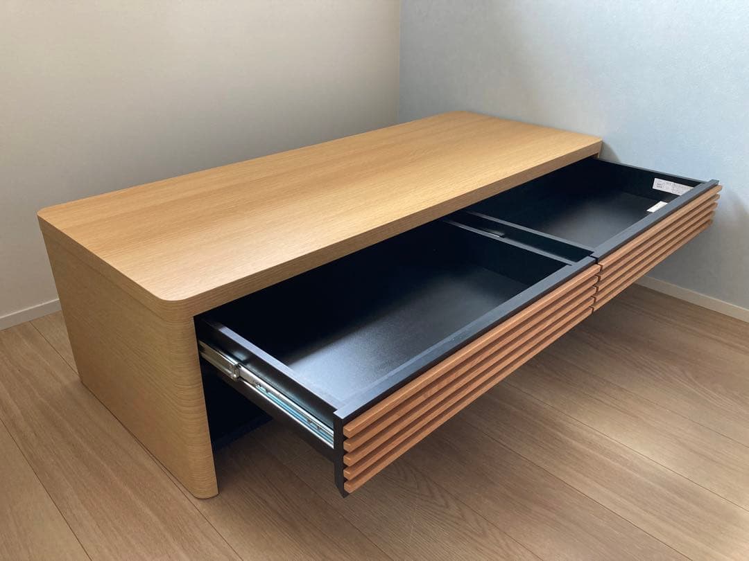 ※幸【美品】幅120㎝ センターテーブル 引き出し付き 棚付き カイエン