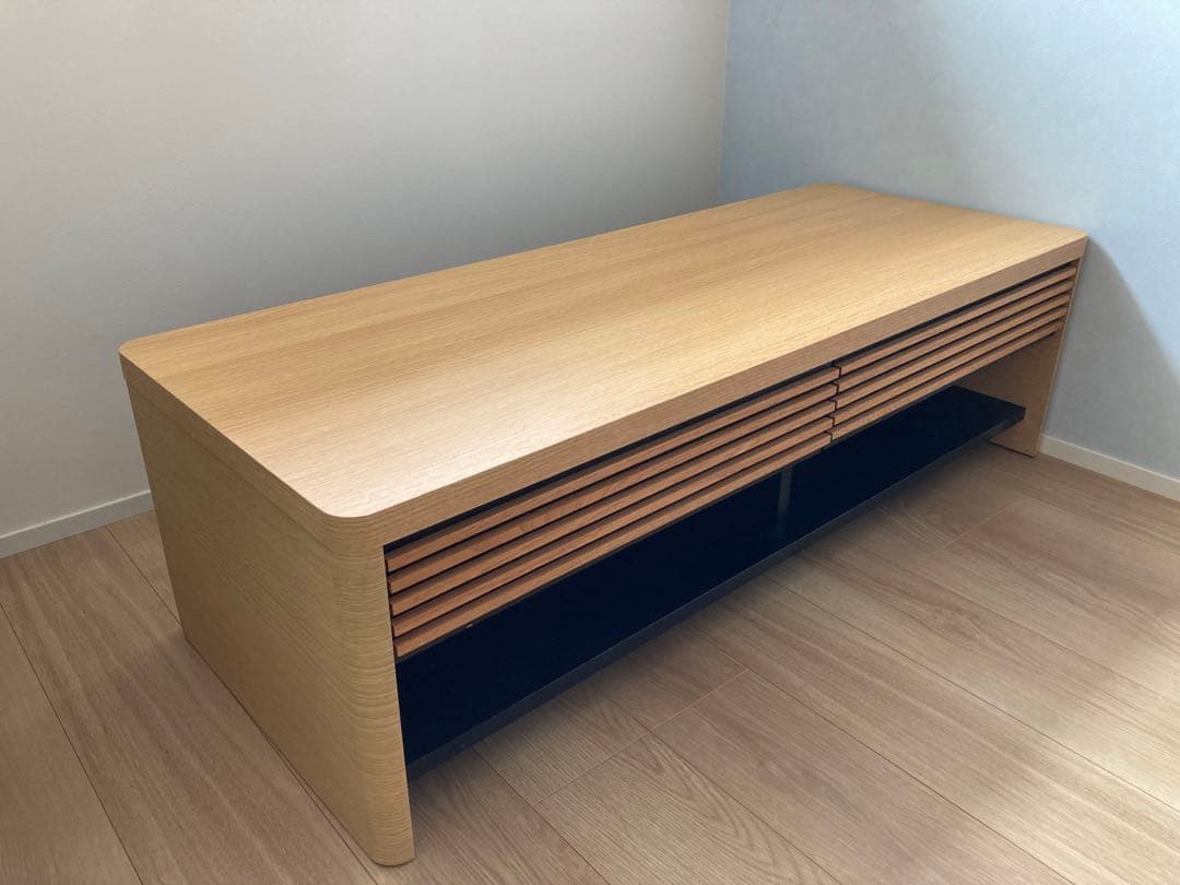 ※幸【美品】幅120㎝ センターテーブル 引き出し付き 棚付き カイエン