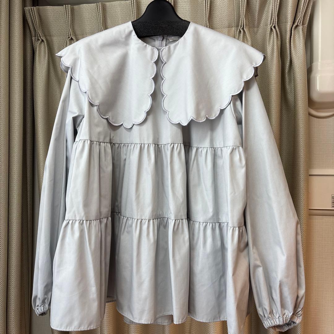 yori スカラップカラー ブラウス
