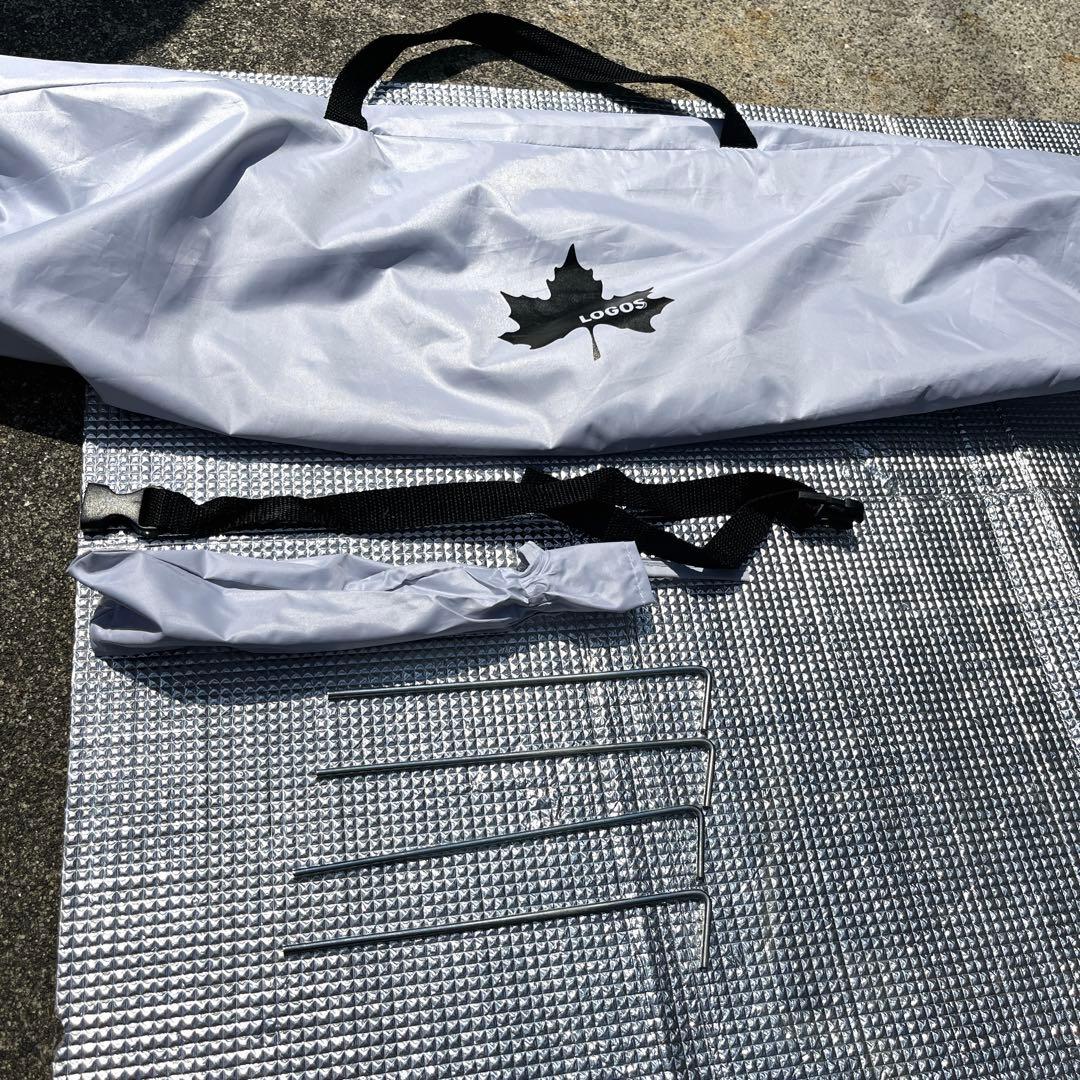 【美品】LOGOS Q-TOP フルシート-BA ホワイトUVカット99.9%