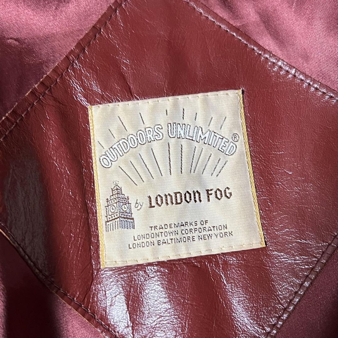70sVintage! ロンドンフォグ　レザージャケット　ワインレッド　サイズM