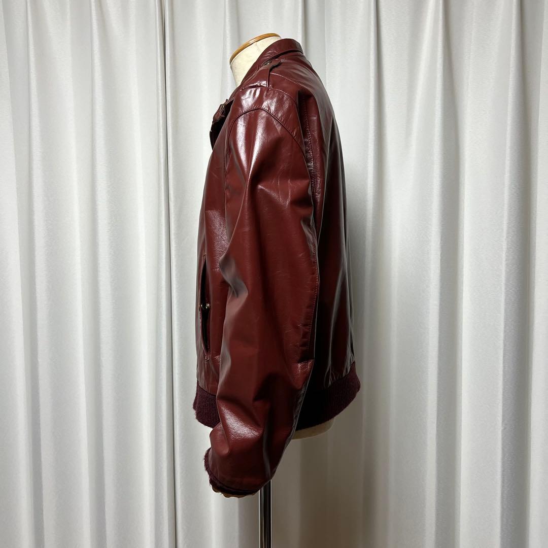70sVintage! ロンドンフォグ　レザージャケット　ワインレッド　サイズM