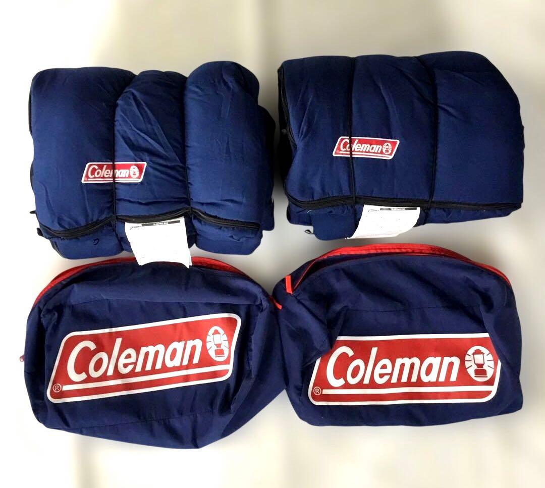 連結可能2個セット★Colemanアドベンチャースリーピングバッグ C5 封筒型