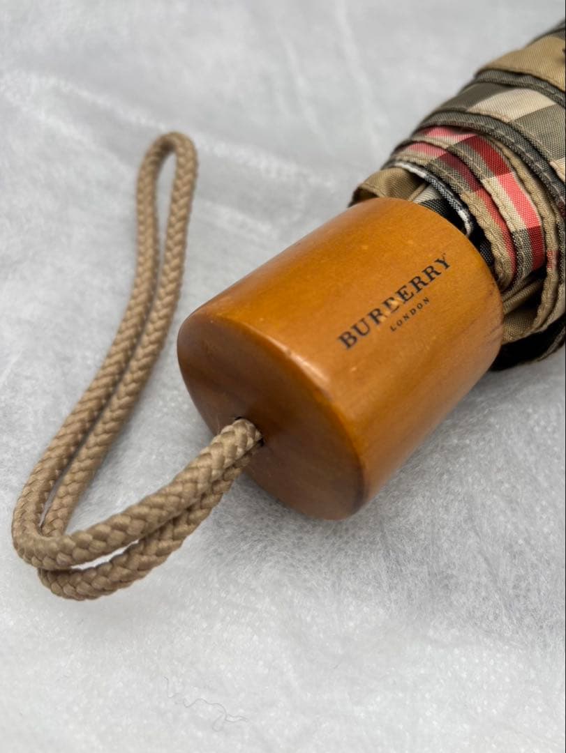 美品　BURBERRY バーバリーロンドン　ノバチェック　折り畳み傘　英国製