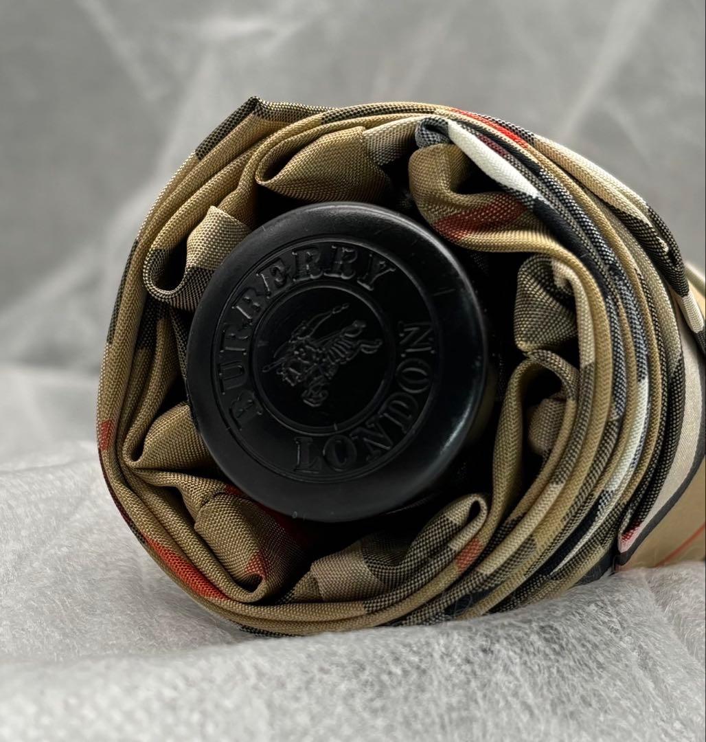 美品　BURBERRY バーバリーロンドン　ノバチェック　折り畳み傘　英国製