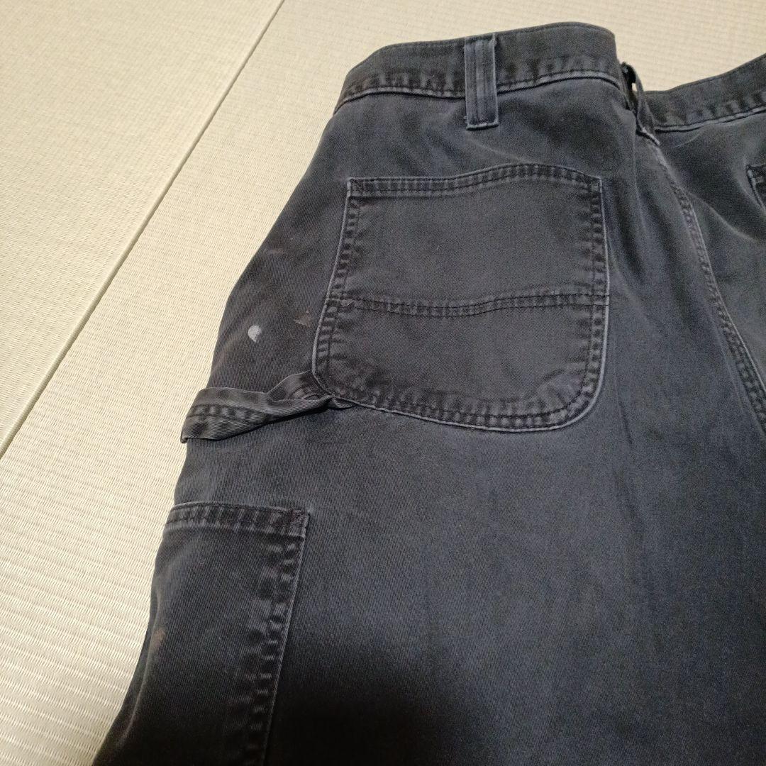 Carharttカーハートワークパンツ38x30黒白ペイント