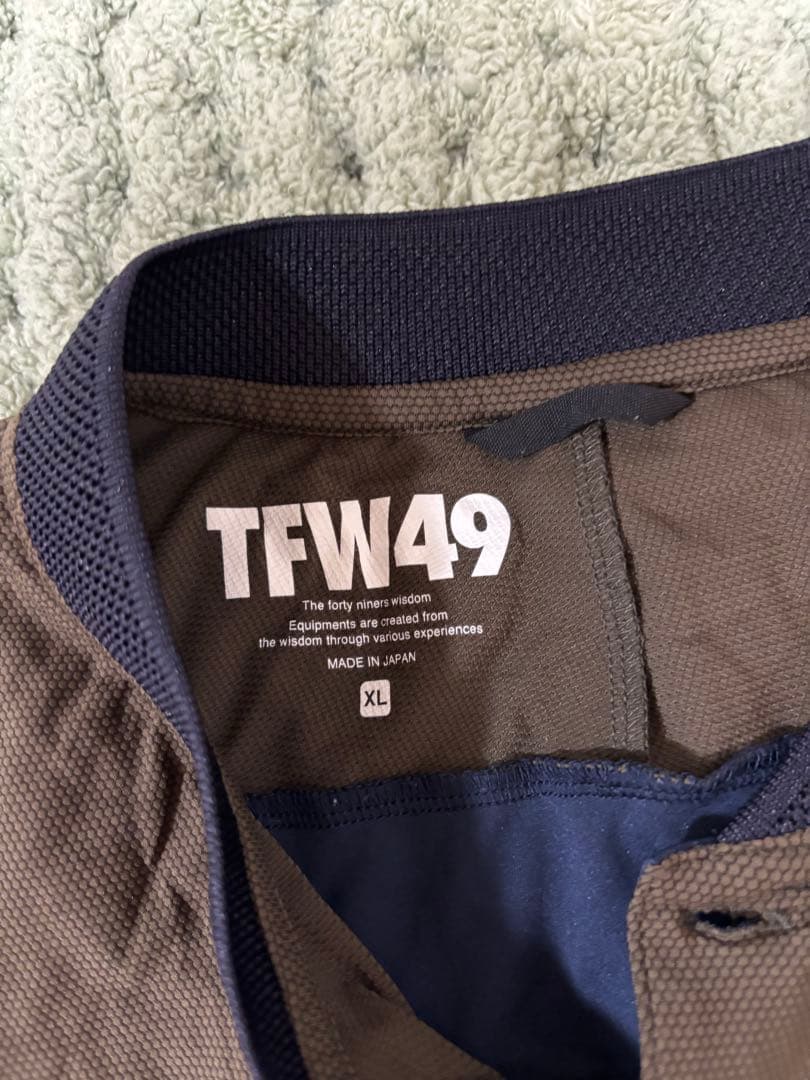 TFW49 COLLARLESS POLO カラーレスポロ XLサイズ