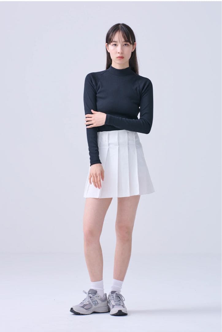 SUICゴルフ PLEATS SKIRTホワイト