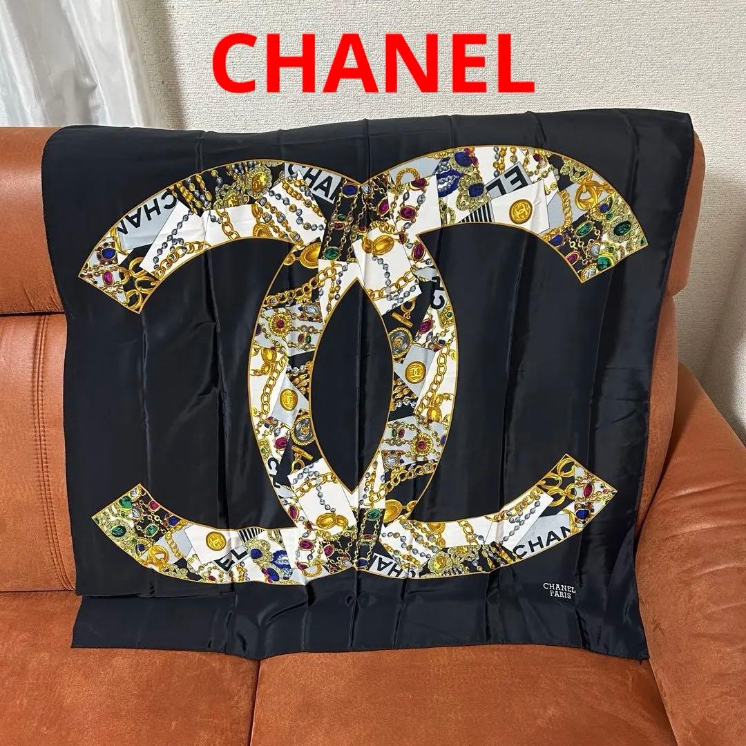 CHANEL スカーフ 宝石 中古 保管品 美品