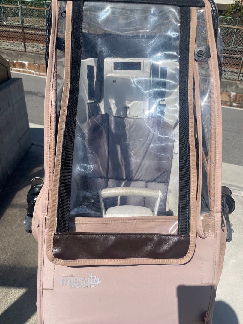 ブリヂストン ビッケ ３人乗り 子供乗せ ベージュレ レイン日除カバー付き