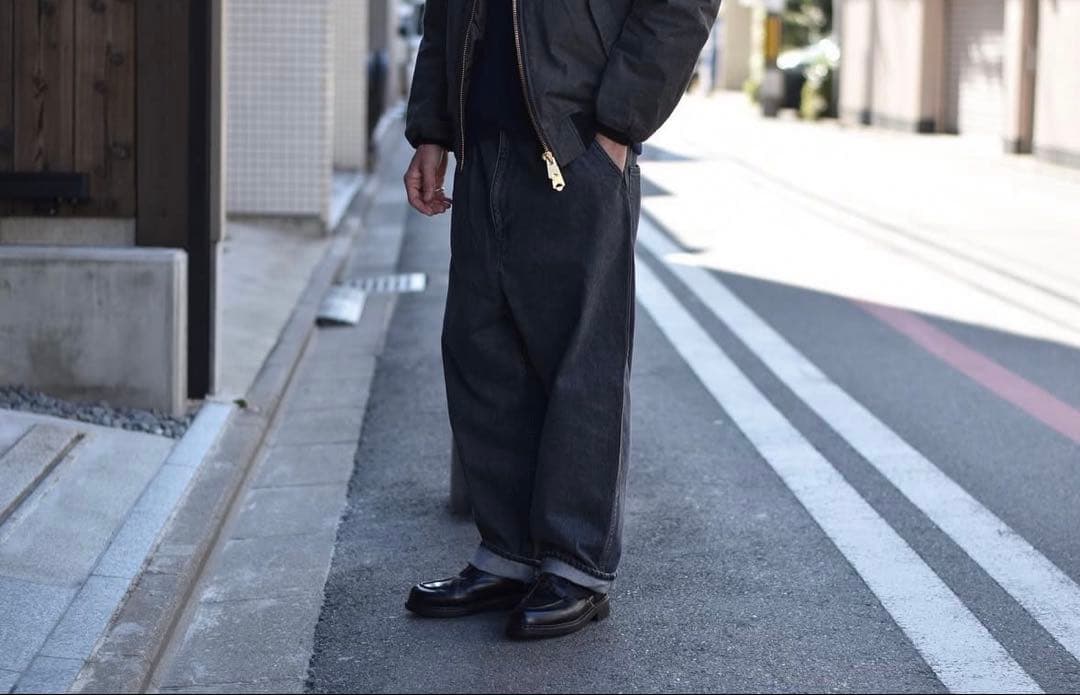 COMME des GARCONS HOMMEストーンウォッシュブラックデニムM