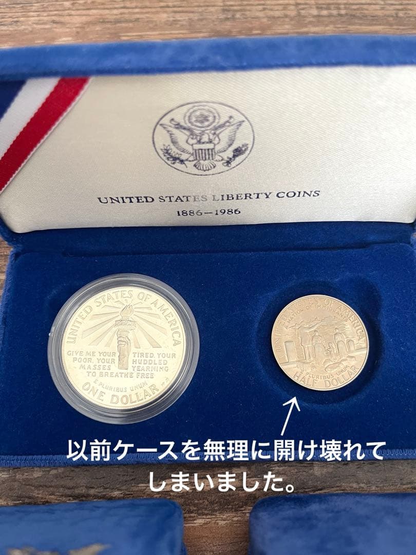 自由の女神銀貨　記念メダル　1986