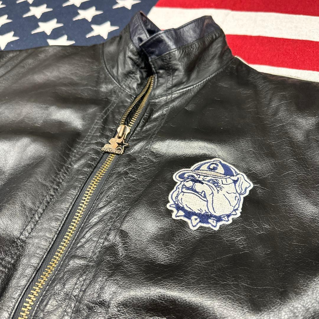 【博物館級】全刺繍 ジョージタウン・ホヤス レザージャケット ライダース 肉厚