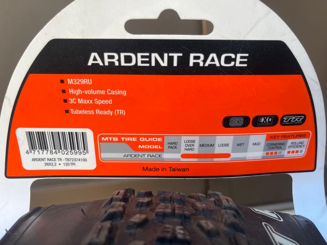MAXXIS ARDENT RACE 26インチ チューブレスレディタイヤ