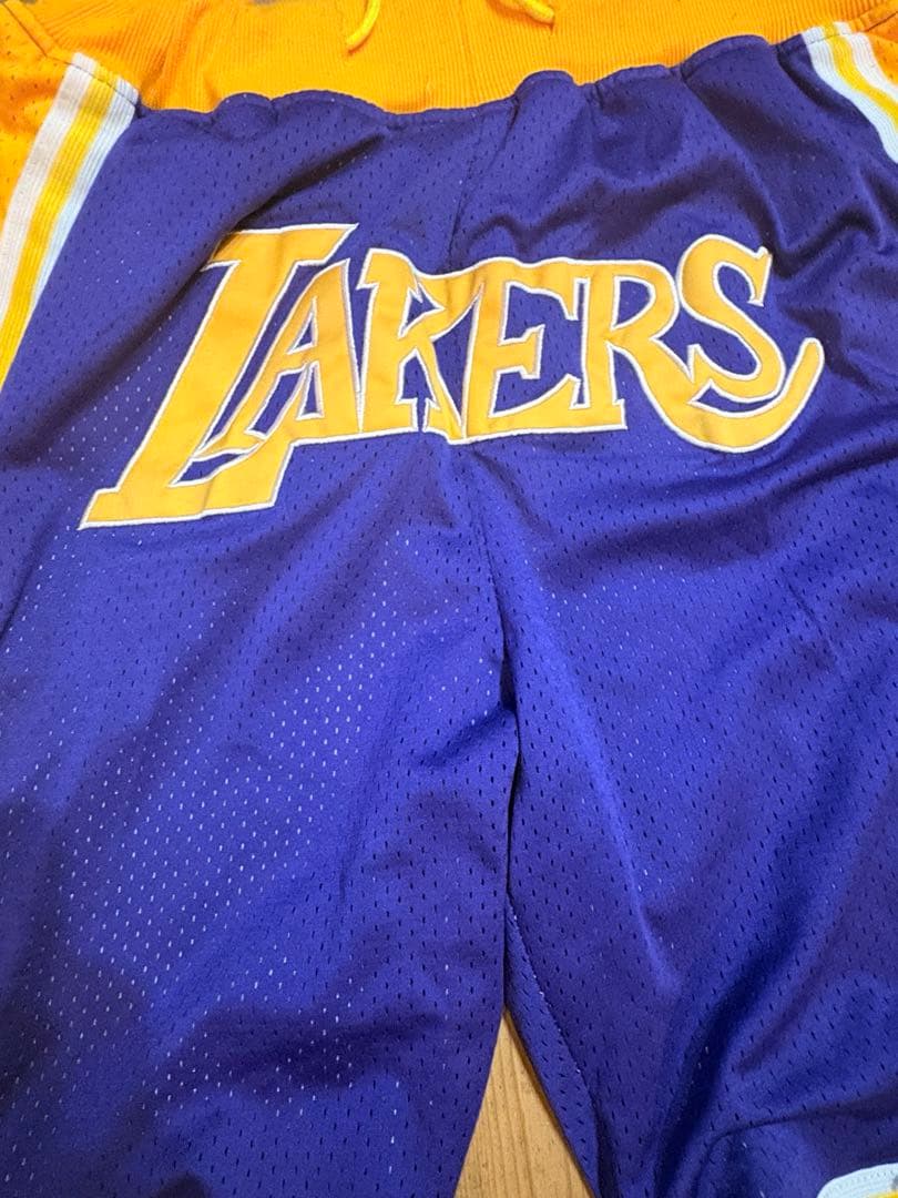 Lakers バスケットパンツ 紫/黄色