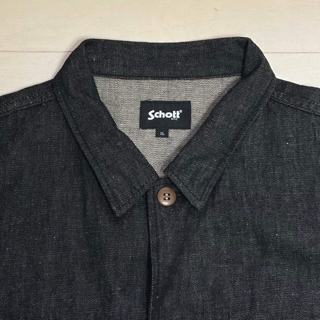 Schott デニムジャケット　ユーティリティジャケット　XL ブラック