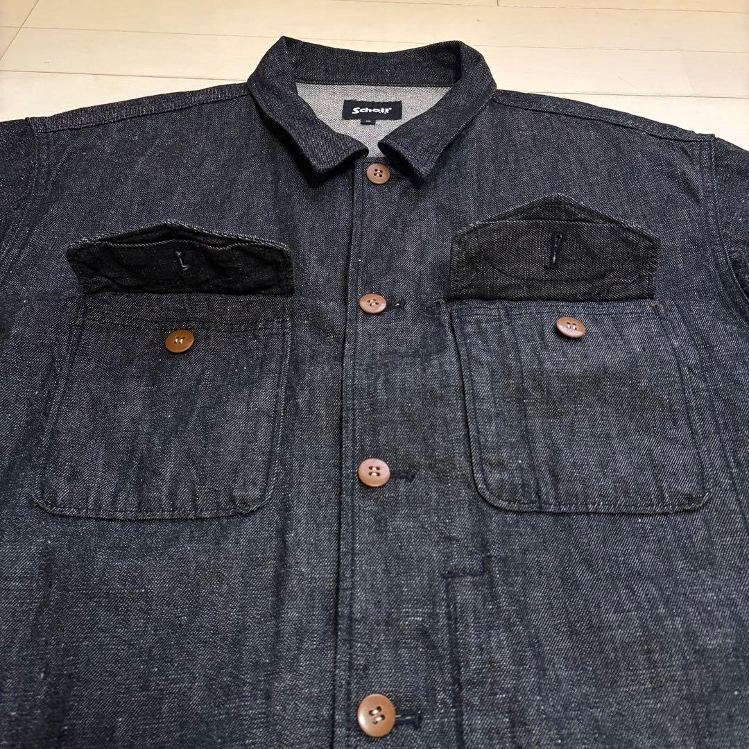 Schott デニムジャケット　ユーティリティジャケット　XL ブラック