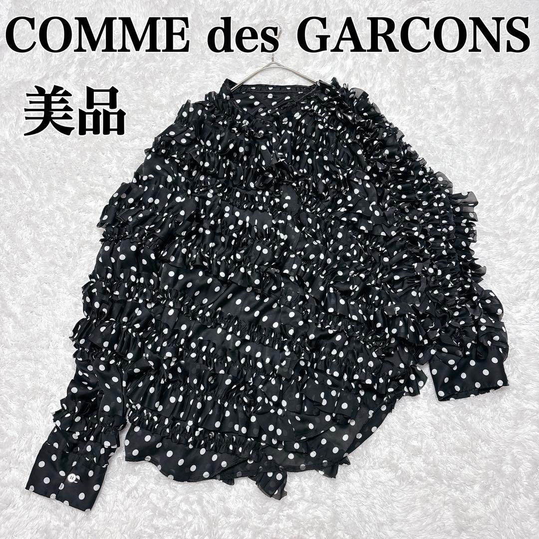 入手困難✨美品✨コムデギャルソン 総フリル 変形ブラウス 水玉 ドット 総柄