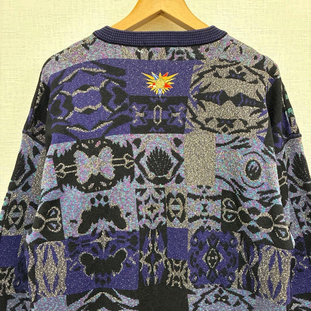 J's ジャンボ尾崎 ブリヂストン　銀糸　ラメ　ゴルフ　セーター ニット　90s