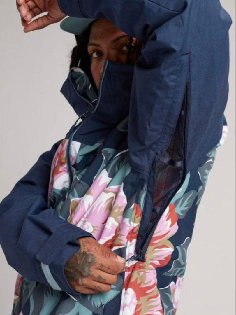 【美品】BURTON バートン 花柄 スノボウェア ジャケット