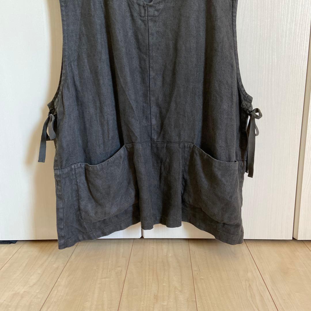 nest Robe 25SS ヘビーリネンエプロンベスト