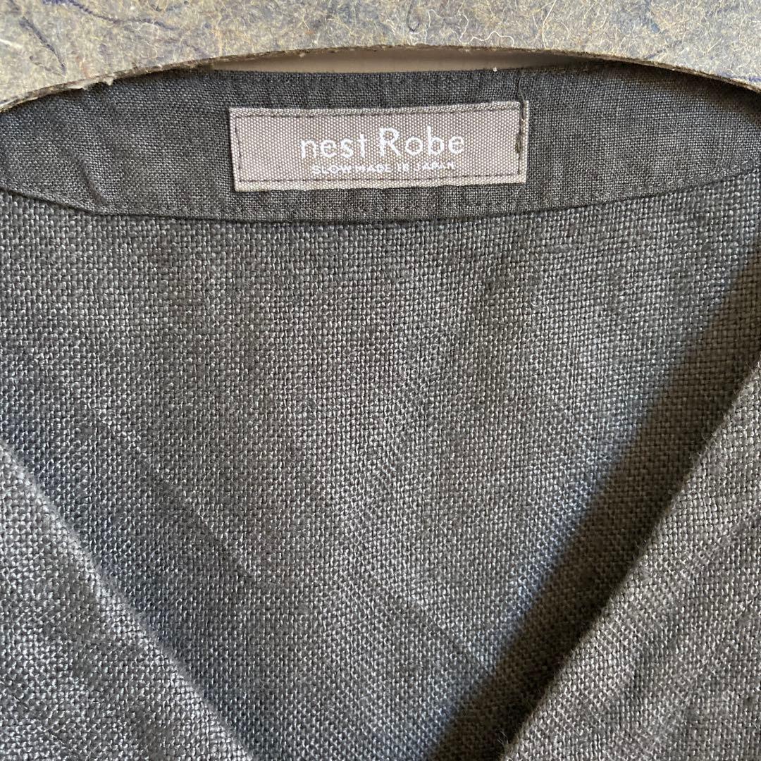 nest Robe 25SS ヘビーリネンエプロンベスト
