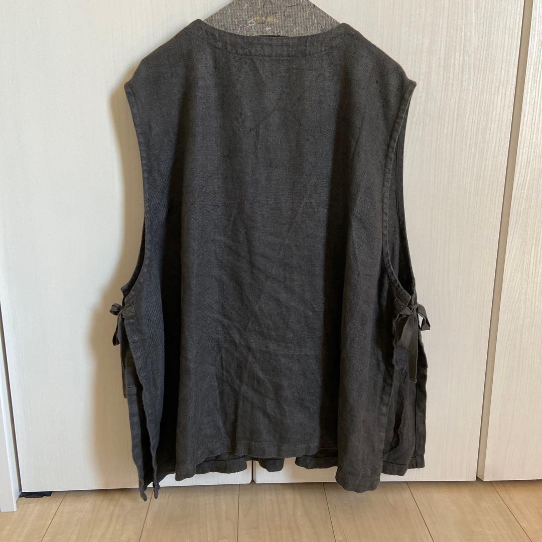 nest Robe 25SS ヘビーリネンエプロンベスト