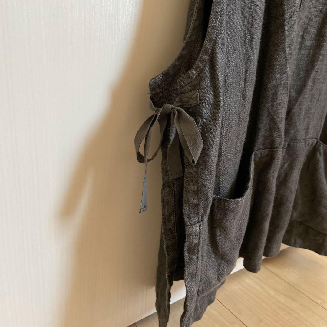 nest Robe 25SS ヘビーリネンエプロンベスト