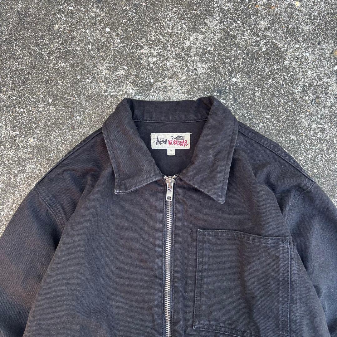 stussy work gear デニムジャケット ワークジャケット ブラック
