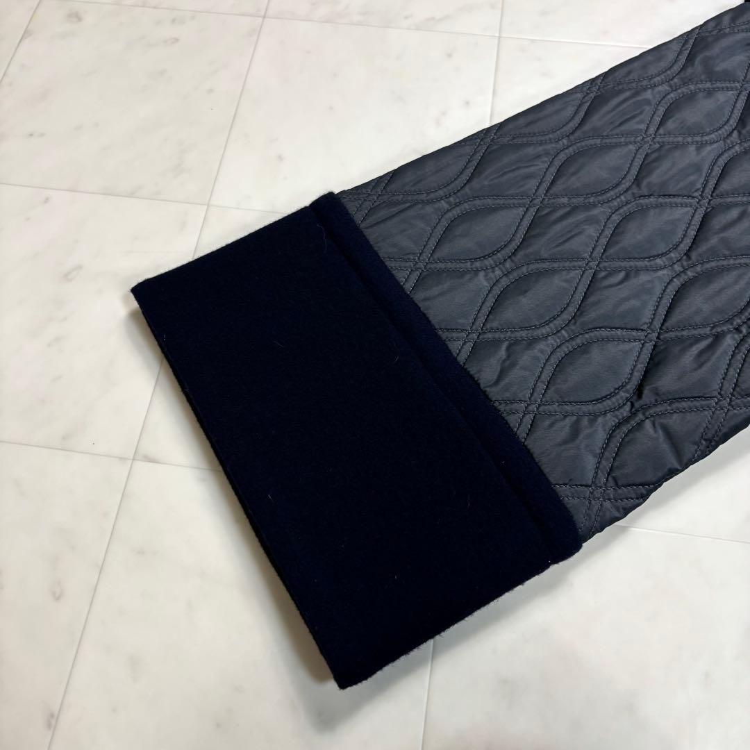 LANVIN en Bleu★美品★メルトンコンビキルティングコート