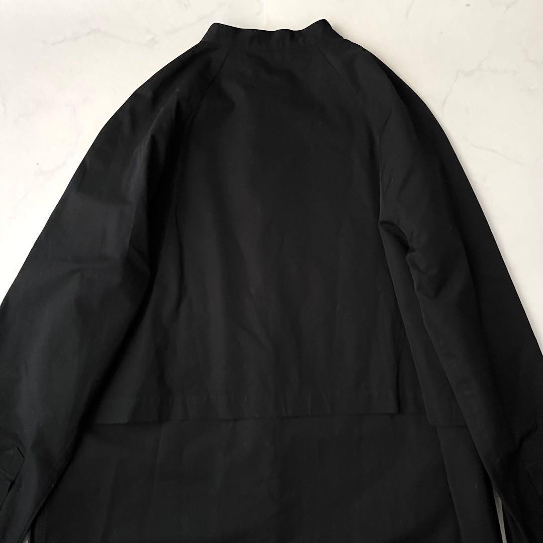 seya. セヤ シャツワンピース ロング マキシ丈 黒ブラック 比翼ボタン S