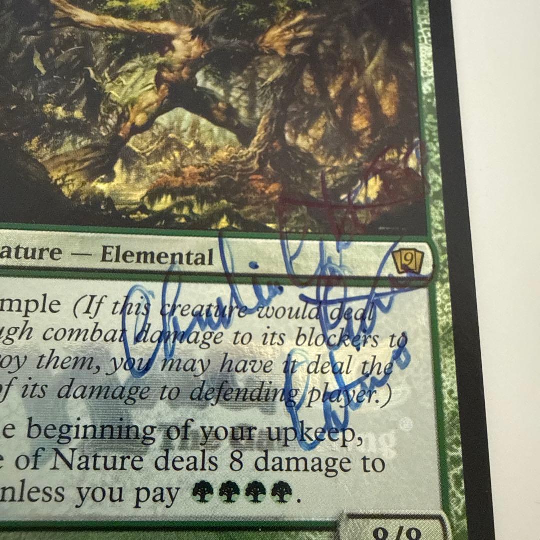 【希少:直筆サイン入り】MTG 大地の怒り　英語版　黒枠 1枚 9ED