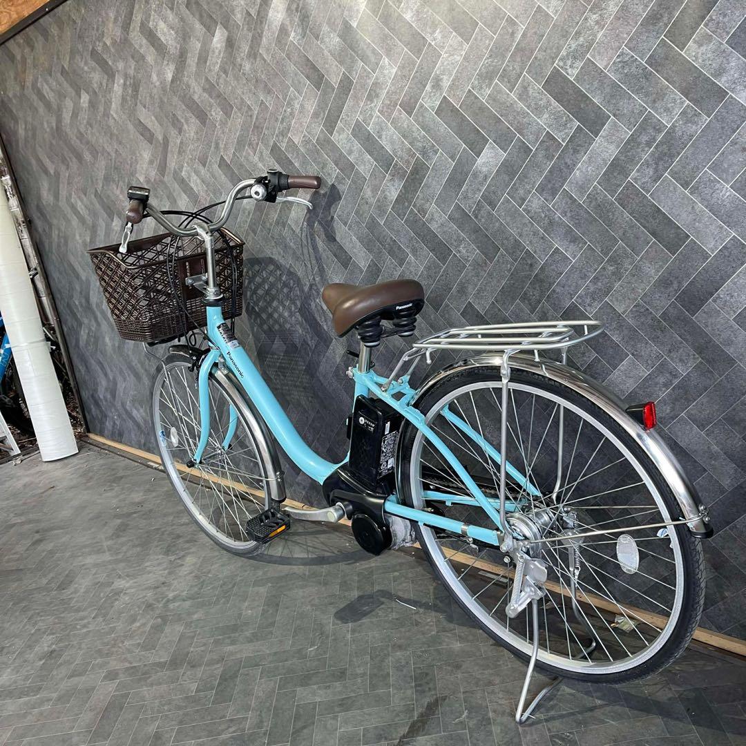 Panasonic 電動アシスト自転車 水色 バスケット付き