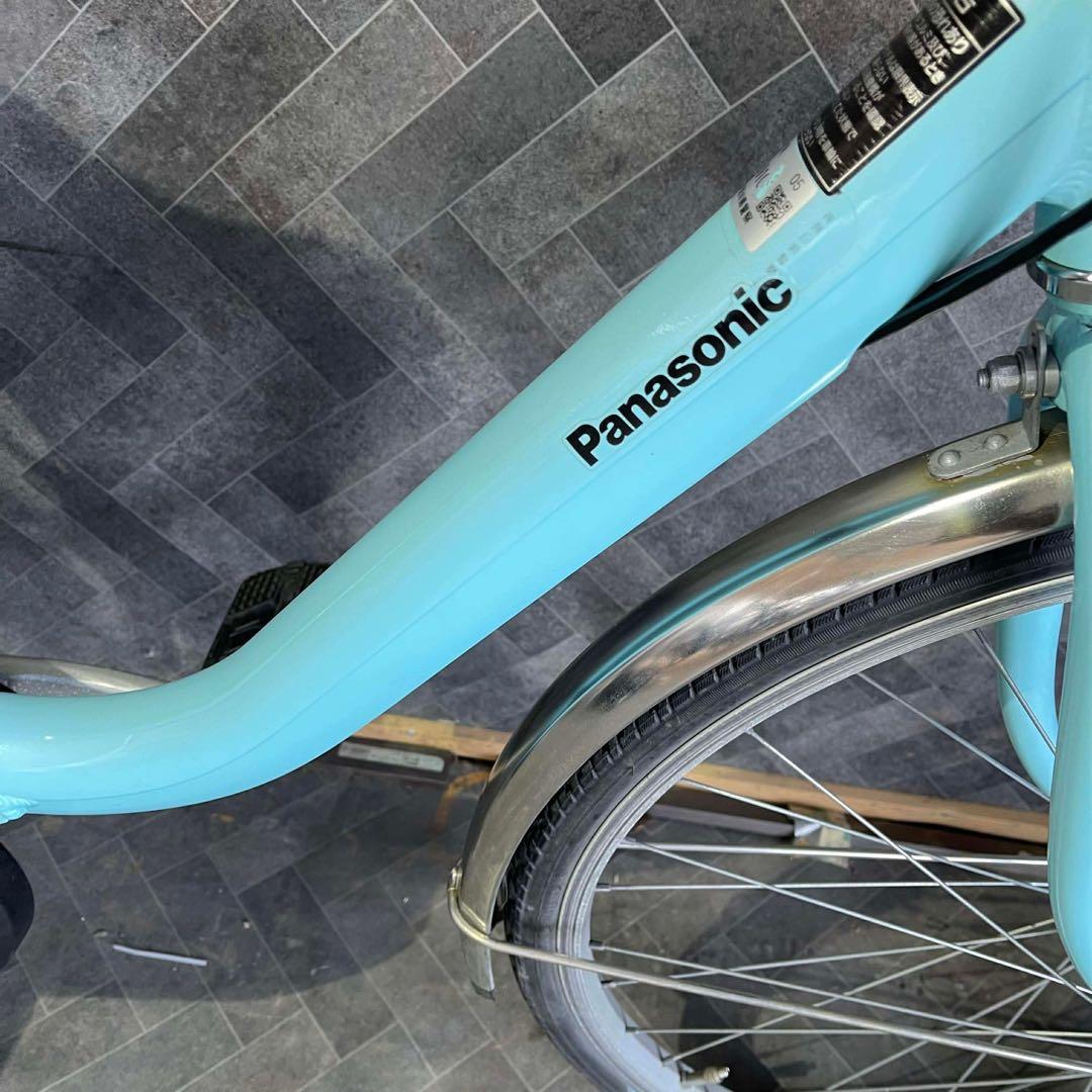 Panasonic 電動アシスト自転車 水色 バスケット付き