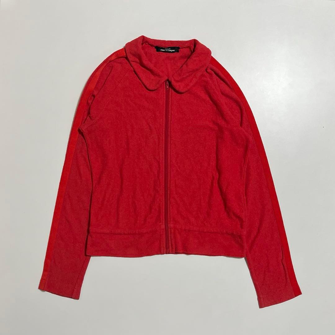 tricot COMME des GARÇONS ジップジャケット 丸襟 レッド