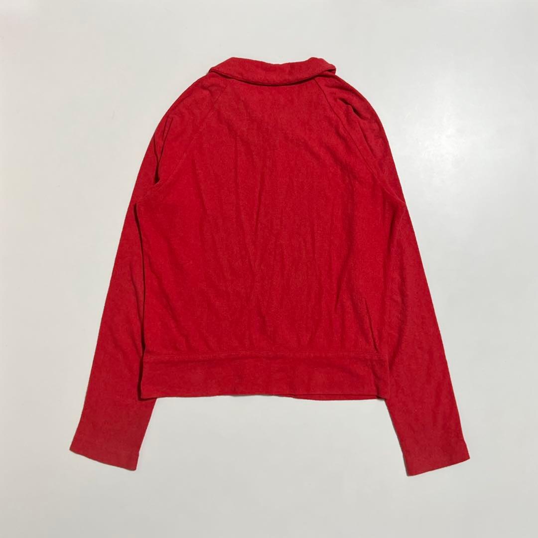 tricot COMME des GARÇONS ジップジャケット 丸襟 レッド