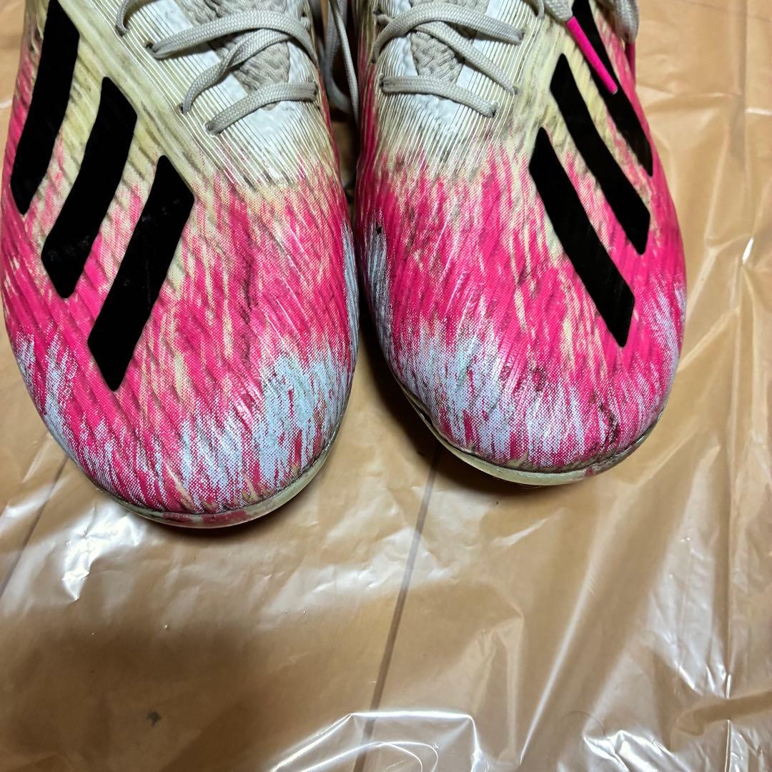 adidas アディダス エックス 19.1 AG(ホワイト×ピンク)