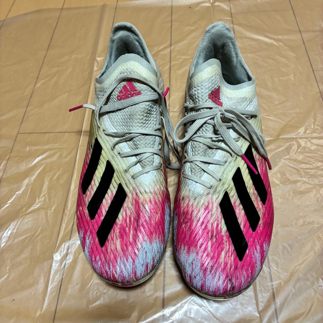 adidas アディダス エックス 19.1 AG(ホワイト×ピンク)