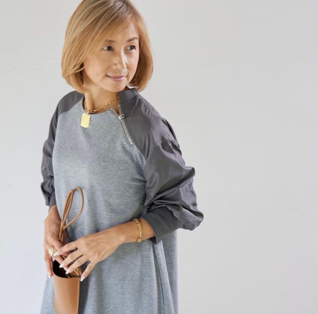 美品！ PLUS OTO.HA MA1ライクワンピース　BLACK