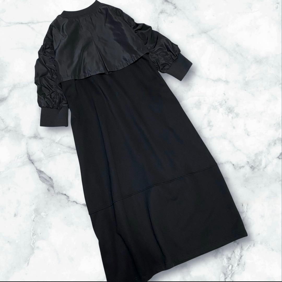 美品！ PLUS OTO.HA MA1ライクワンピース　BLACK