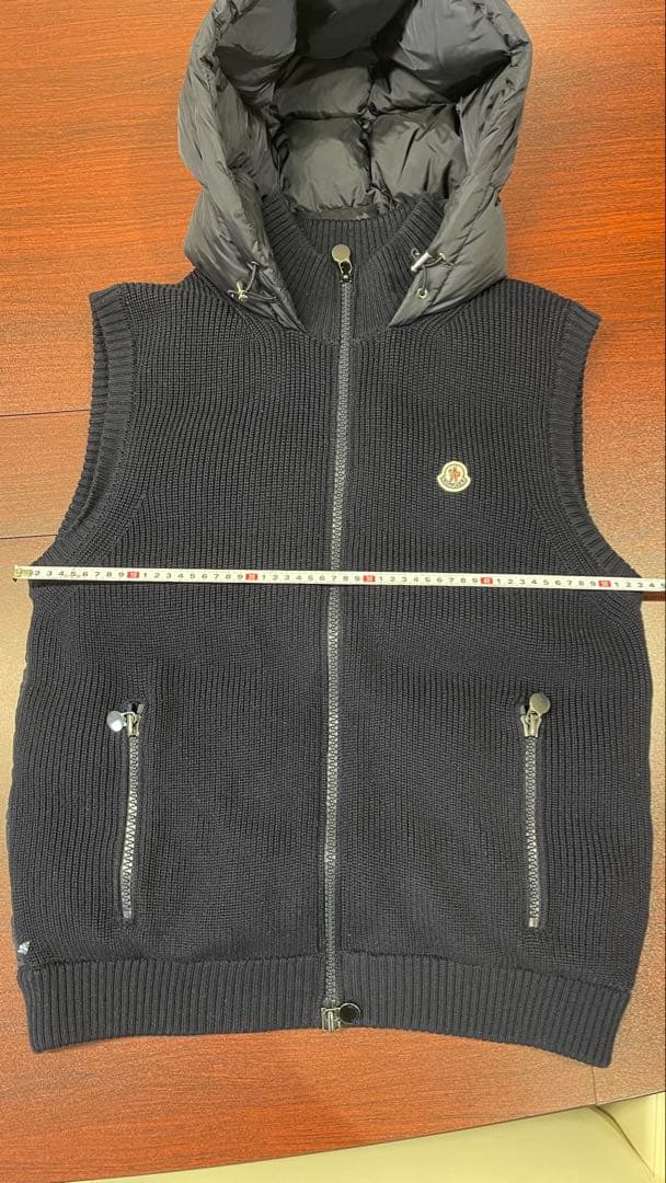 MONCLER ネイビー ダウンニットベストXXL 身幅54〜56cm