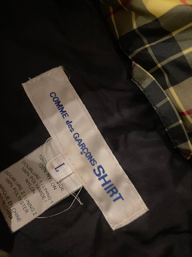 COMME des GARCONS コムデギャルソンシャツ　チェック柄中綿ベスト