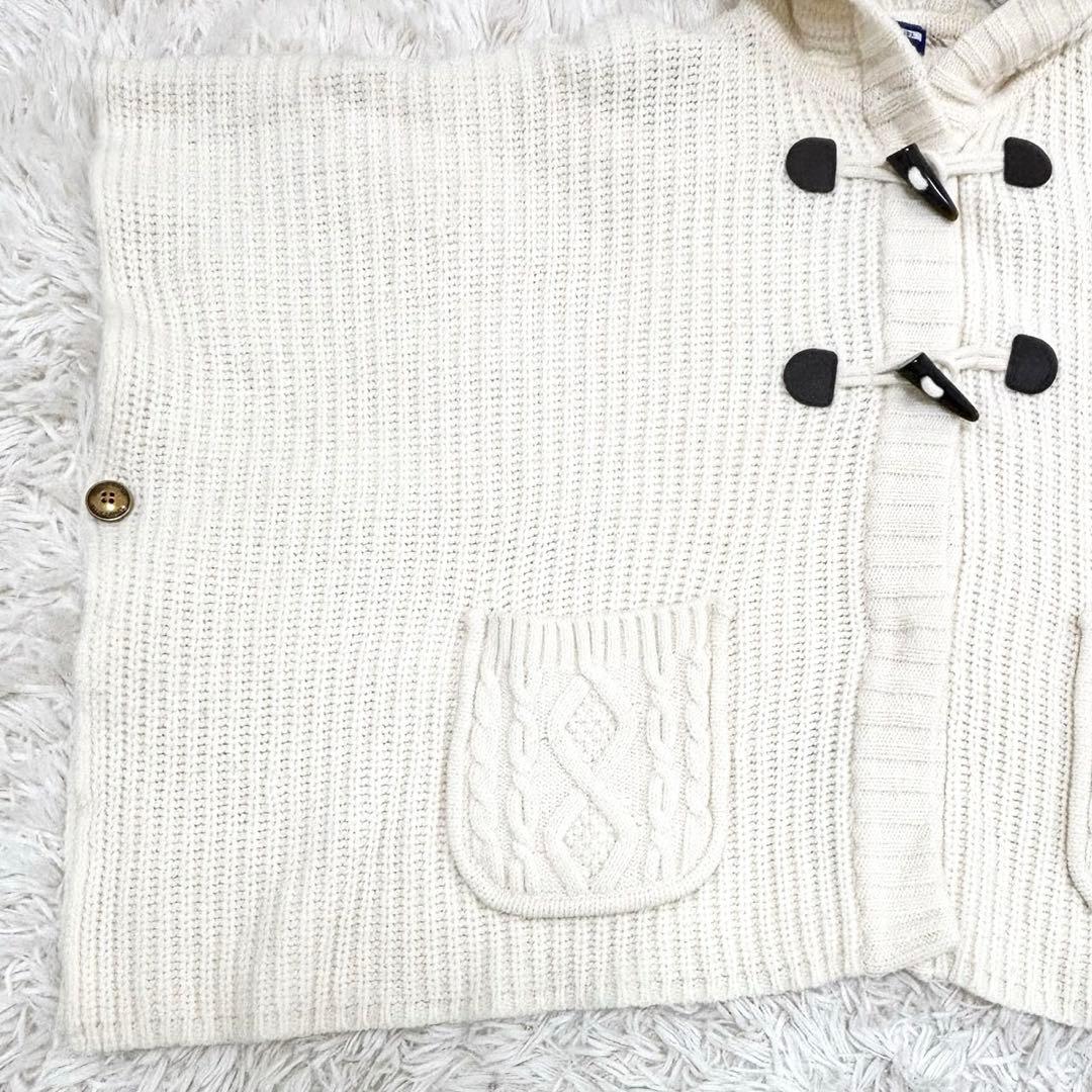 美品 バーバリー ブルーレーベル ニット ポンチョ 金ボタン 38