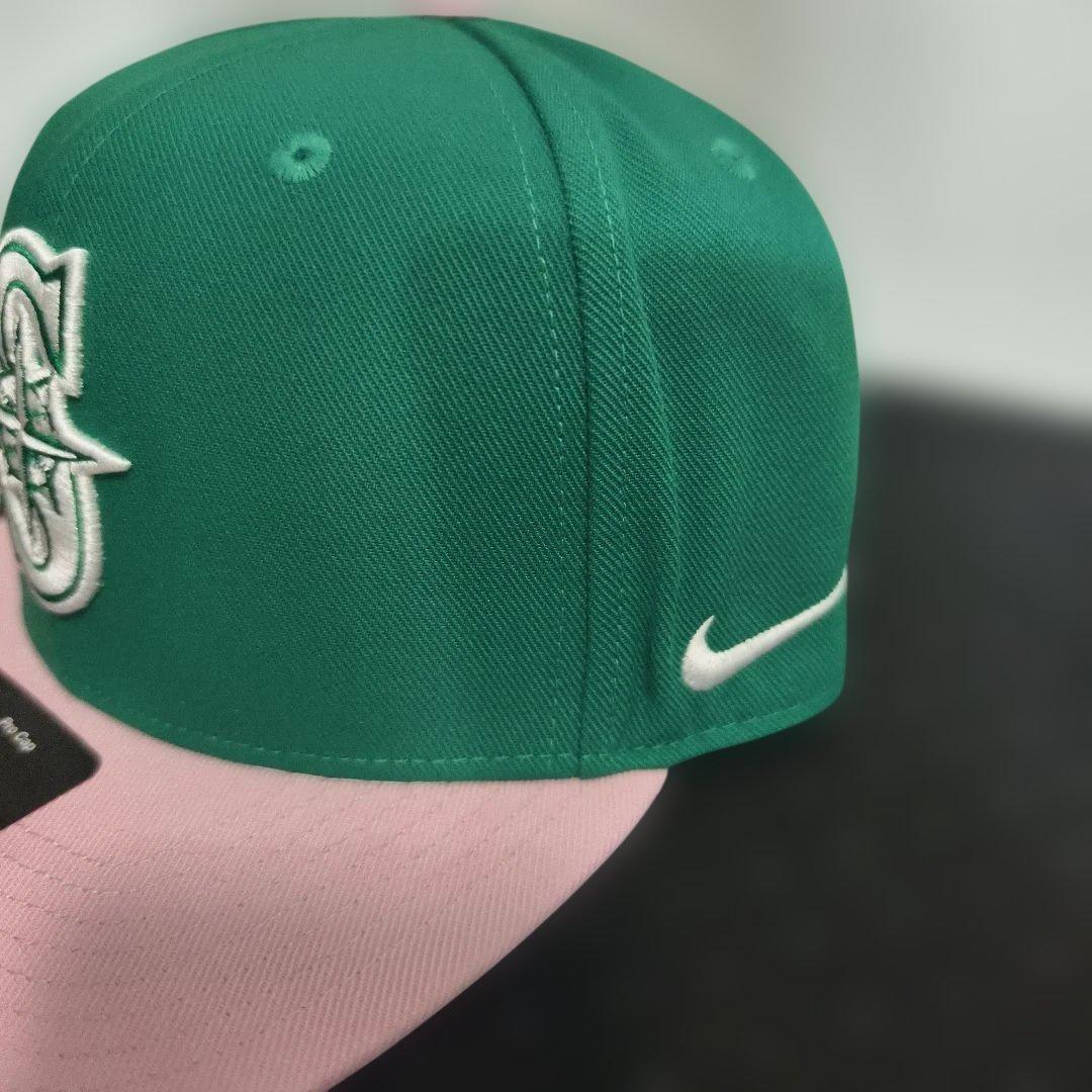 ナイキ シアトル マリナーズ プロキャップ グリーン ピンク M/L MLB