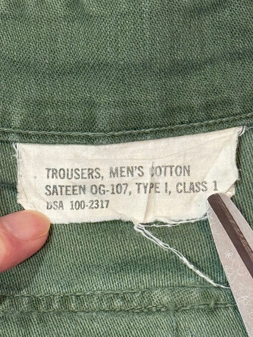 実物 60s US ARMY ベイカーパンツ W36