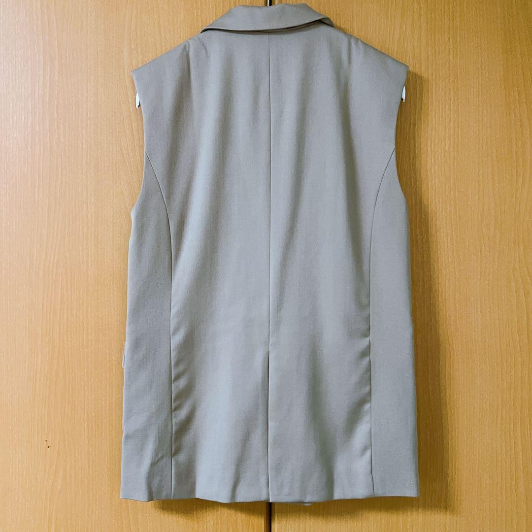 【美品】ウールブレンドツイルオーバージレ ベージュ anuans アニュアンス