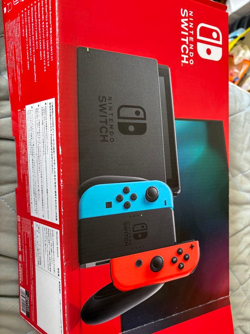 バッテリー強化版 ニンテンドー Switch 付属品完備 SDカード64GB付き